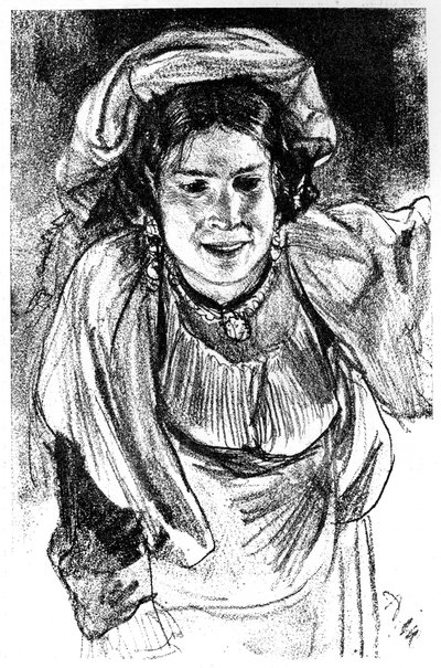 دراسة لفتاة إيطالية ، c1880-1882. بواسطة أدولف مينزل
