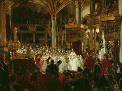 تتويج ويليام الأول كملك بروسيا في قلعة كونيجسبيرج في عام 1861 ، 1861. بواسطة أدولف مينزل