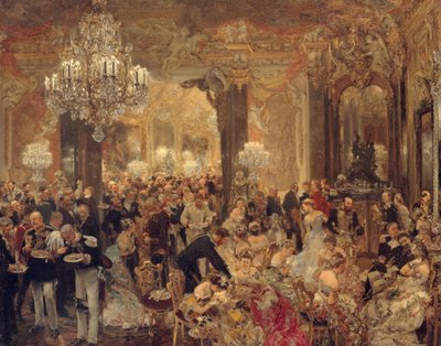 العشاء في الكرة ، 1878 بواسطة أدولف مينزل