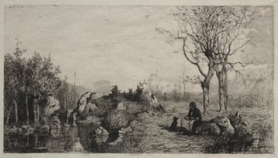 شاطئ تيار في روسيلون ، 1867. بواسطة أدولف أبيان