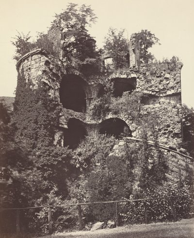 البرج المتفجر ، قلعة هايدلبرغ ، ج. 1865. بواسطة أدولف براون