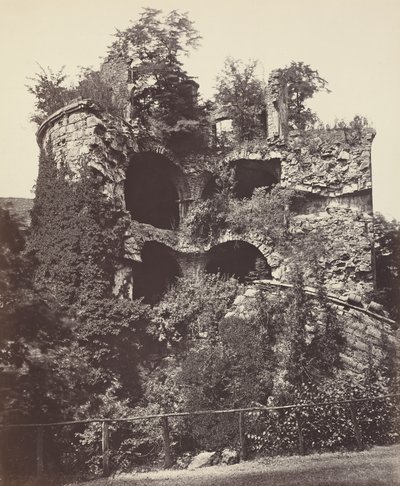 البرج المنفجر، قلعة هايدلبرغ، ج. 1865 (صورة فوتوغرافية) بواسطة أدولف براون