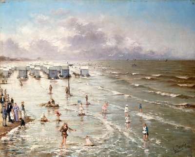 الشاطئ في أوستند ، 1892 بواسطة أدولف جاكوبس
