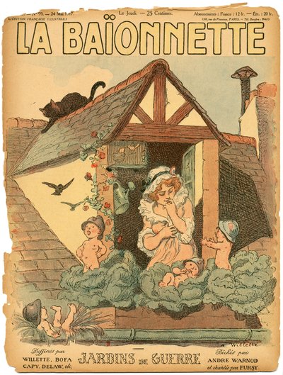 غلاف "" La Baionnette "، Satirique en Colours بواسطة أدولف ليون ويليت