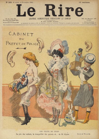 رسم توضيحي لـ Le Rire بواسطة Adolphe Leon Willette