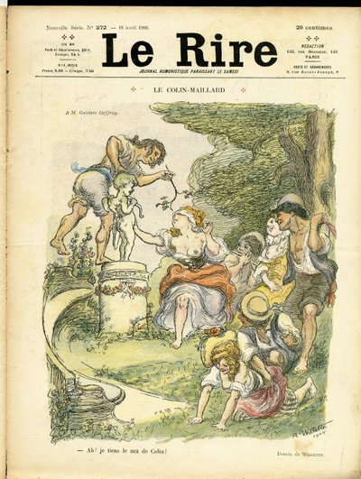 رسم توضيحي لـ Adolphe dit Willette (1857-1926) لغلاف Le Rire بواسطة أدولف ليون ويليت