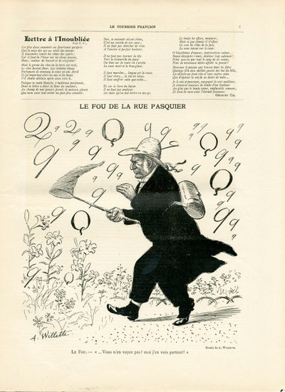 Le Courier francais، number 10، Satirical in B&W بواسطة أدولف ليون ويليت