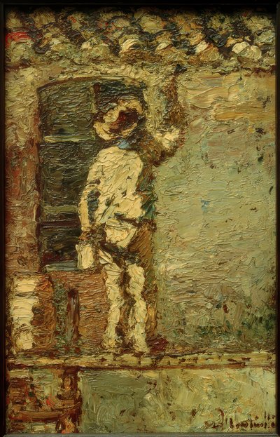 A.Monticelli ، رسام على جدار منزل بواسطة أدولف جوزيف توماس مونتيسيلي