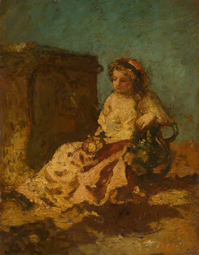 تأمل امرأة جالسة ، ج. 187879. بواسطة أدولف مونتيسيلي