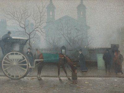 Hansom Cab at All Saints بواسطة أدولف فاليت