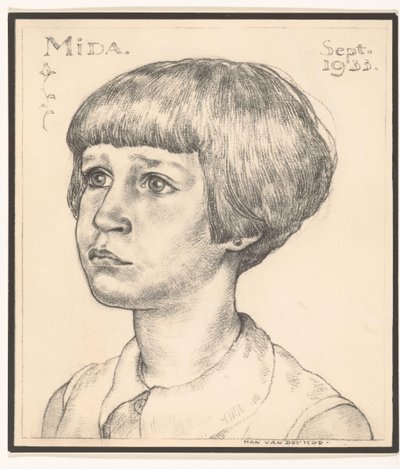 استنساخ صورة لصورة ميدا بواسطة هان فان دير كوب ميدا سبتمبر 1933 (العنوان على الكائن) بواسطة أدريان بيجل (منسوب إلى)