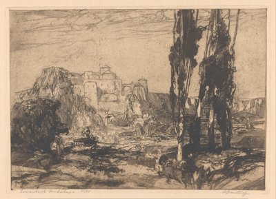 منظر طبيعي رومانسي (العنوان الأصلي على الكائن) بواسطة Adriaan J. van 't Hoff (بتوقيع الفنان)