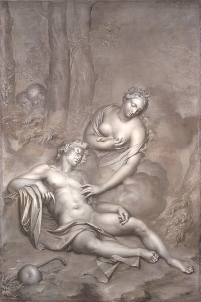 لونا (ديانا) تزور Endymion النائم ، 1696 بواسطة أدريان فان دير ويرف