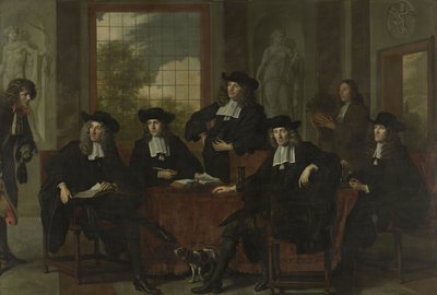 المشرفون على الكلية الطبية في أمستردام، 1683 بواسطة أدريان باكر