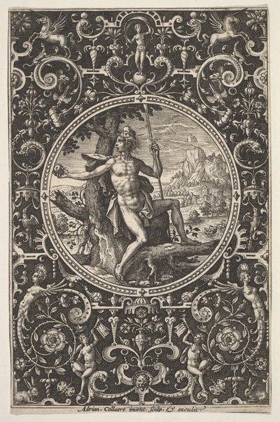 باريس في إطار زخرفي مع Grotesques ، كاليفورنيا. 1580-1600. بواسطة أدريان كوليرت
