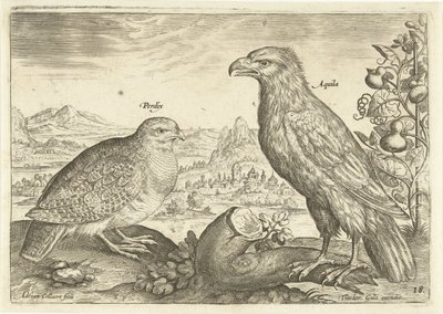 عصفورين في منظر طبيعي Avium Vivae (عنوان المسلسل) الطيور (عنوان السلسلة) بواسطة ثيودور جالي