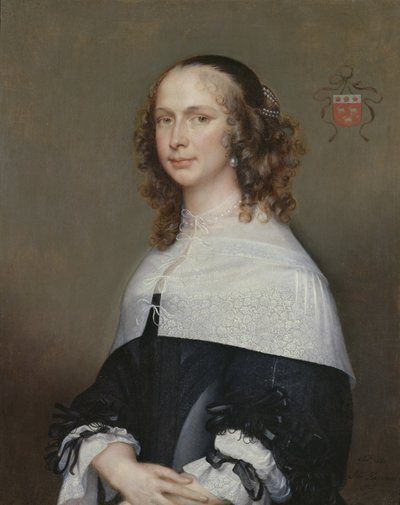 صورة لزوجة نيكولاس فان دير هير ، 1661 بواسطة Adriaen Hanneman