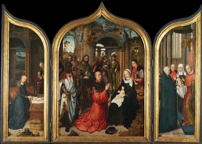 الميلاد ، عبادة المجوس ، التقديم في الهيكل ، 1510-12. بواسطة أدريان إيسينبرانت