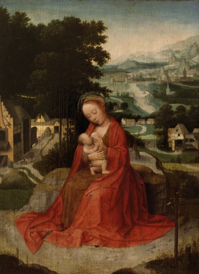 الاستراحة في الرحلة إلى مصر، حوالي 1520-1520 (لوحة زيتية على لوحة) بواسطة Adriaen Isenbrandt أو Isenbrant