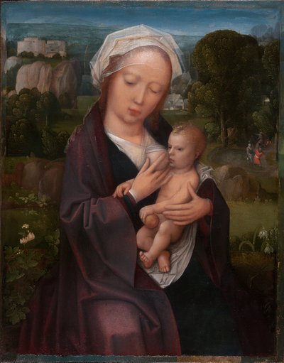 العذراء والطفل بواسطة Adriaen Isenbrandt أو Isenbrant
