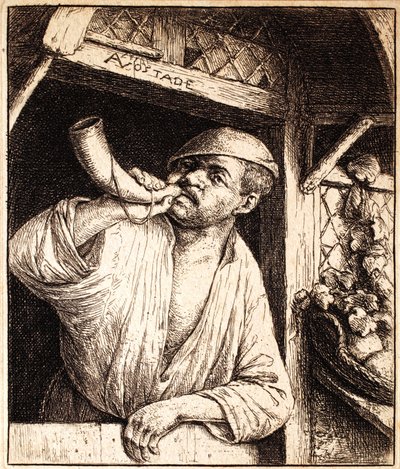 بيكر سبر قرنه ، 1670 بواسطة أدريان جانز. فان أوستاد