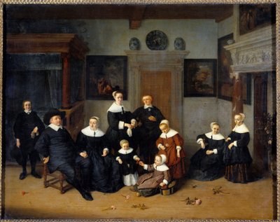 لوحة بورتريه عائلية بواسطة أدريان فان أوستاد (1610-1685) (ec.holl.) 1654 صن. 0،7x0،88 م - صورة عائلية. رسم أدريان فان أوستادي (1610-1685) (المدرسة الهولندية) 1654. 0.7 × 0 ، 88 م. متحف اللوفر ، باريس بواسطة أدريان جانز. فان أوستاد