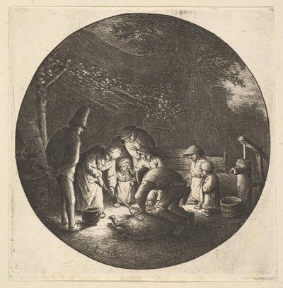جزار لحم الخنزير ، 1610-85. بواسطة أدريان جانز. فان أوستاد