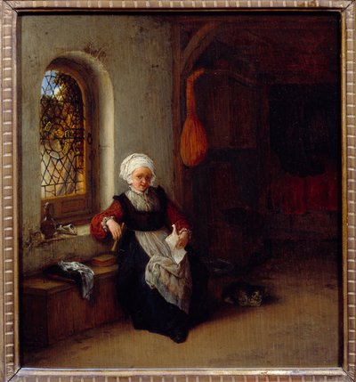 المرأة لديها الرسالة. رسم أدريان فان أوستادي (1610-1685) Ec. هول. بواسطة أدريان جانز. فان أوستاد