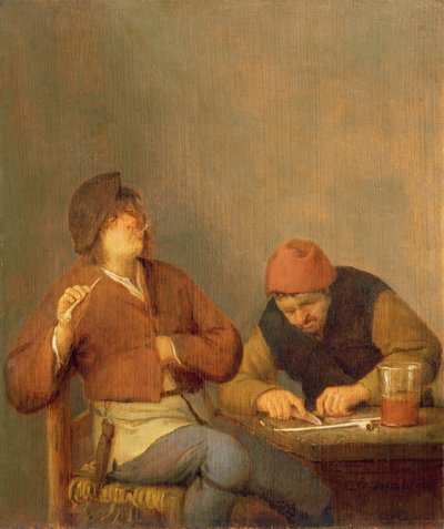 مدخنان في الداخل ، 1643 بواسطة أدريان جانز. فان أوستاد