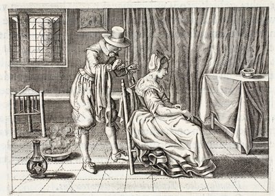 تطبيق العلق ، التوضيح من "Emblemata of Zinne-werk" بقلم يوهانس دي برون (1589-1658) ، جان جاكوبس شيبر ، أمستردام ، 1661 بواسطة Adriaen Pietersz van de Venne