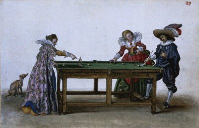لعبة البلياردو ، حوالي 1620-1625 بواسطة Adriaen Pietersz van de Venne