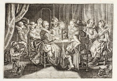عادة ما يصنع النسيج ، التوضيح من "Emblemata of Zinne-werk" بقلم يوهانس دي برون (1589-1658) ، جان جاكوبس شيبر ، أمستردام ، 1661 بواسطة Adriaen Pietersz van de Venne