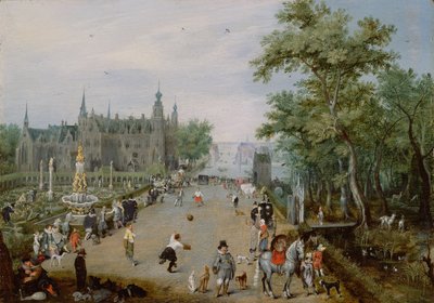 Jeu de Paume قبل قصر ريفي ، حوالي 1614 بواسطة Adriaen Pietersz van de Venne