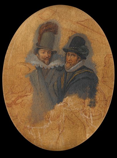 صورة للأمراء موريتس (1567-1625) وفريدريك هندريك (1584-1647) بواسطة Adriaen Pietersz van de Venne