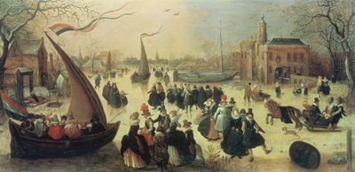 حفلة تزلج بواسطة Adriaen Pietersz van de Venne