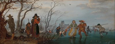 الشتاء (تسلية على الجليد) بواسطة Adriaen Pietersz van de Venne