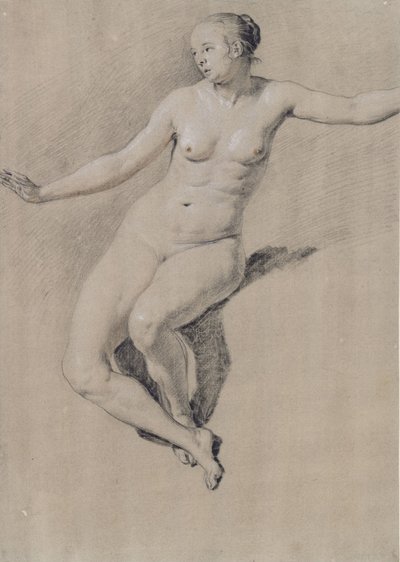أنثى جالسة عارية بواسطة Adriaen Velde van de