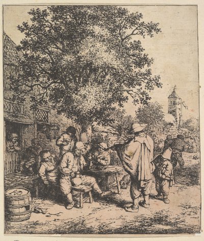 عازف الكمان و Little Organgrinder ، 1610-85. بواسطة أدريان فان أوستاد