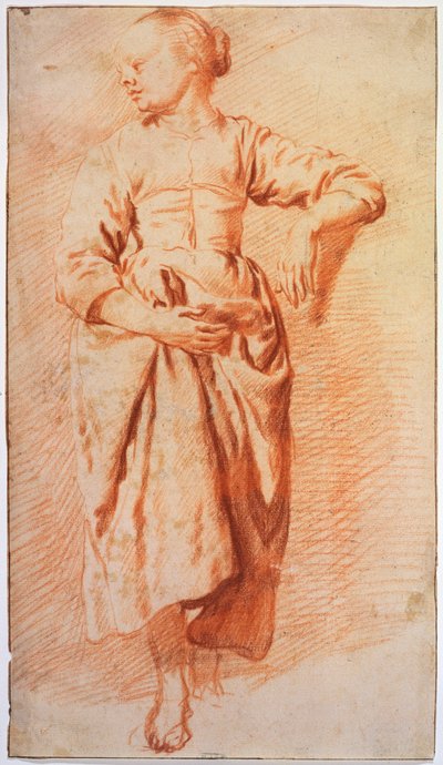 امرأة في فستان الفلاحين ، أوائل 1670 بواسطة أدريان فان دي فيلدي
