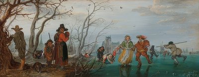 الشتاء (المرح على الجليد). 1625 بواسطة أدريان فان دي فين