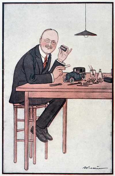 أندريه سيتروين ، "فورد" فرنسا - رسم أدريان باريير (1877-1931) في "" فانتاسيو "في 01/10/1922 بواسطة أدريان باريري