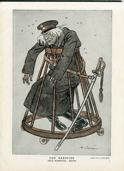 Fantasio, ca. 1916_6_1 - Illustration of A Barrere (1874-1931): War of 14 -18, Germany Prussia, Verifier dates - Von Haesler - Senilisation بواسطة أدريان باريري
