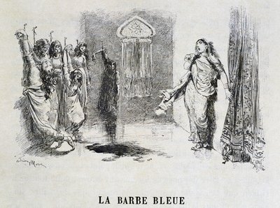 Beard Bleue - في "Les Tales de Fées" لتشارلز بيرولت ، رسوم توضيحية لأدريان ماري بواسطة أدريان إيمانويل ماري
