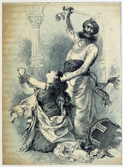 Beard Bleue - في "Les Tales de Fées" لتشارلز بيرولت ، رسوم توضيحية لأدريان ماري بواسطة أدريان إيمانويل ماري