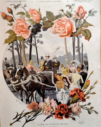 La fete des fleurs Drawing by Adrien Marie (1848-1891) 19th century Paris, Decorative Arts بواسطة أدريان إيمانويل ماري