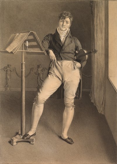 صورة عازف الكمان جان فيدال (1789-1867) بواسطة أدريان فيكتور أوجيه
