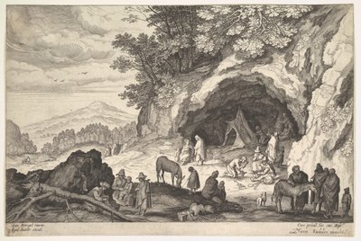 منظر جبلي مع مجموعة من الغجر ، 1586-1629. بواسطة Aegidius Sadeler II