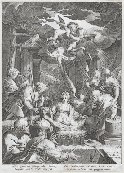 الميلاد ، 1588. بواسطة Aegidius Sadeler II