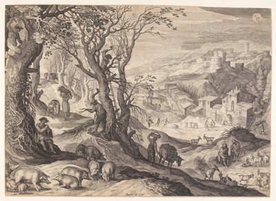 نوفمبر/ديسمبر، من الاثني عشر شهرًا بواسطة Aegidius Sadeler II