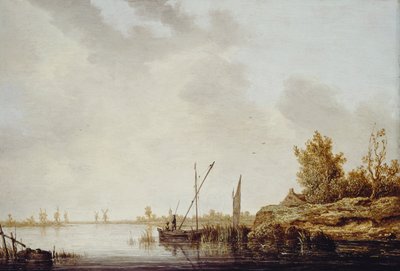 مشهد نهر مع طواحين الهواء البعيدة ، c.1640-42 بواسطة آلبرت كويب